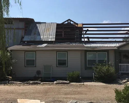 Covered porch roof extension Kerrville TX